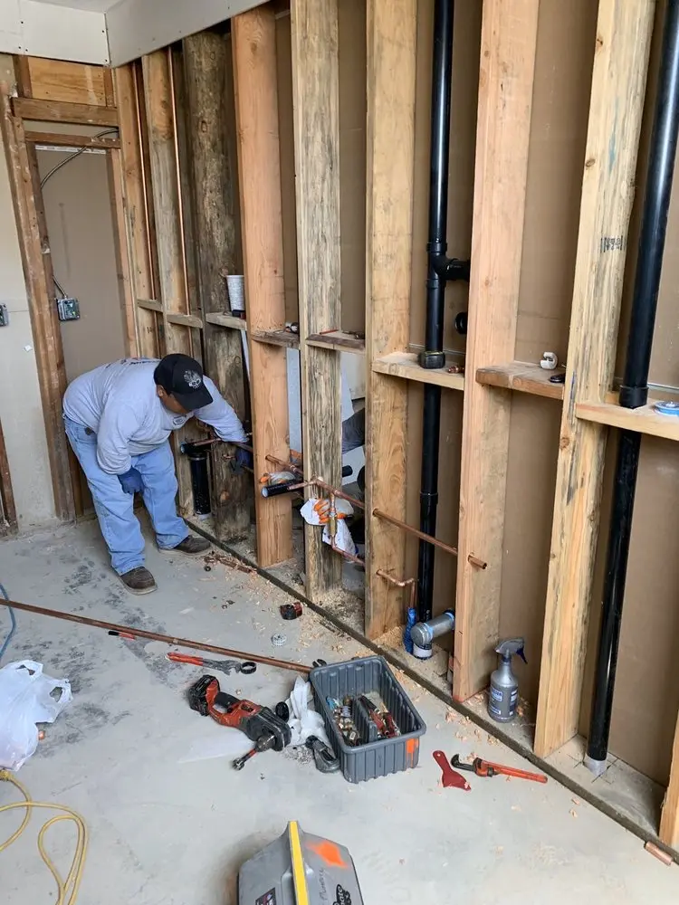 Commercial rough-in plumbing for Gas Line Repair in Buenavante